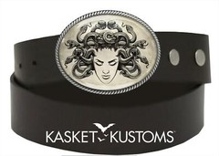 Medusa Belt Buckle – Greek Mythology Female Monster Handmade Buckle – 554