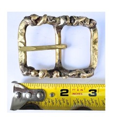 Handmade Solid Brass Belt Buckle USA | 1.5&Prime; Retro Artisan Buckle Men & Women