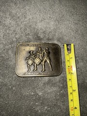 3×2 VTG. BICENTENNIAL 1776-1976 SPIRIT OF AMERICA METAL BELT BUCKLE