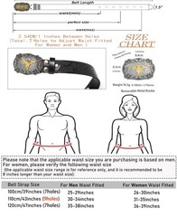 Bawnhaw Western Cowboy-Belts for 43.3&Prime; 30-34&Prime; waist, Black(carved-bull)