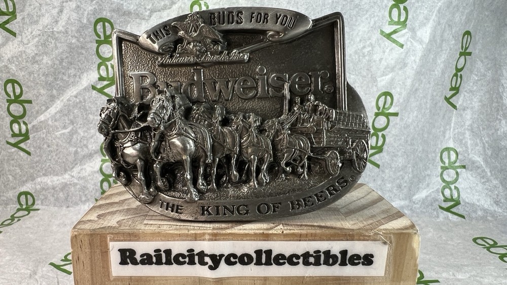 Vintage 1987 Anheuser-Busch King Of Beers Masterpiece Collection Belt Buckle