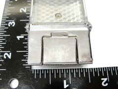 Men&rsquo;s Automatic Belt Buckle Silver Tone & Black Fashion