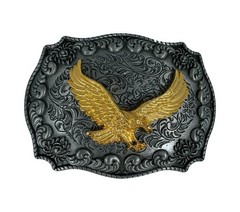 United States of America Bald Eagle Belt Buckle, Golden Eagle