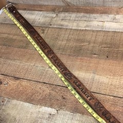 US Army Vintage Brown Leather Buckle Belt Mens One Size