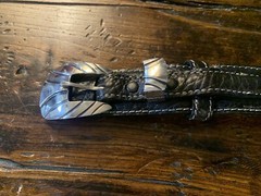 Pat Areias, James Reid Dgn Sterling Silver Belt Buckle 37-41-1.3/8”🦬✅