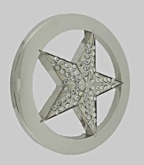 Lone Star Belt Buckle State Texas Bling Star Silver Metal Western Cowboy Cowgirl