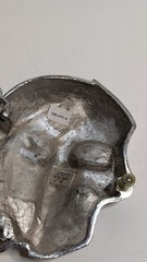 Rhinestone Crystal Skull Belt Buckle Silver Tone Gothic Biker Punk Rock