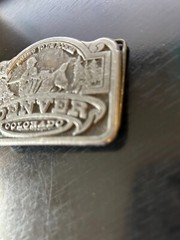 Vintage Collectible Denver Colorado CDC Metalworks 1974 Belt Buckle