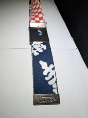 VANS OFF THE WALL BELT & BUCKLE RED CHECK BLUE FLORAL DESIGN