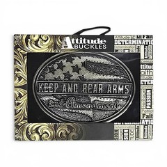 Montana Silversmiths Keep and Bear Arms 2nd Amendment Belt Buckle Silver NEW!