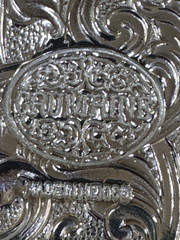 CRUMRINE WESTERN BELT BUCKLE WILD HORSES OVAL GOLD SILVER TONE