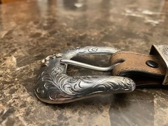 Vogt /Orvis James Reid Style .925 Sterling Silver 14k Gold Belt Buckle set ✅