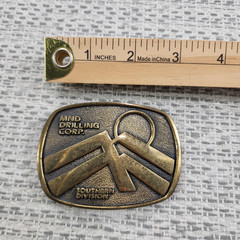 MND Drilling Corp Southern Division Belt Buckle Brass Magnolia Texas Oilfield