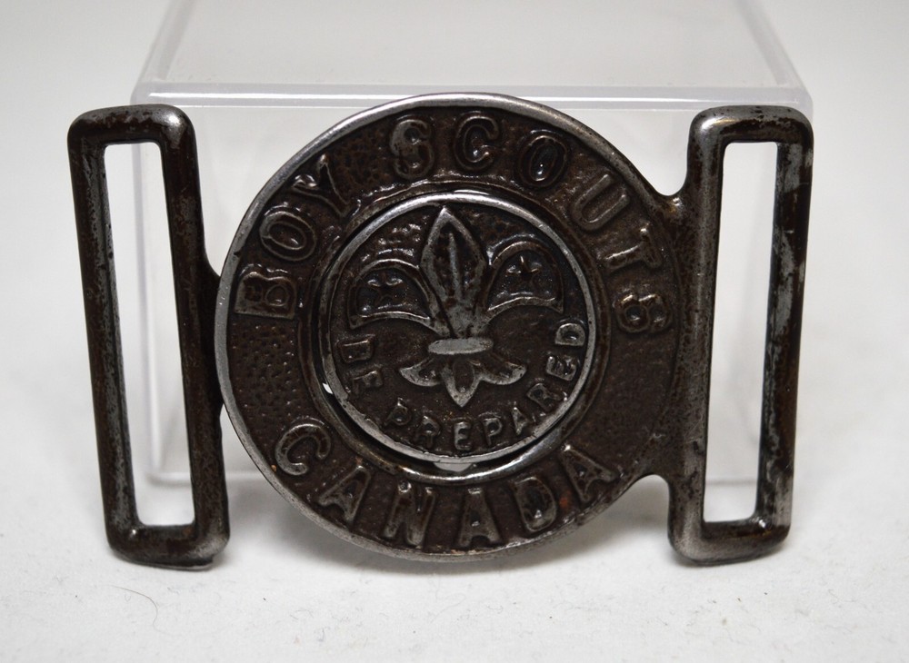 Complete Vintage Canada Boy Scouts Metal Belt Buckle (2pc) (147155)