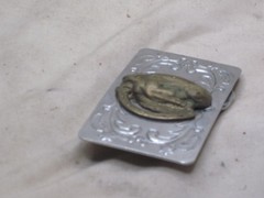 vintage belt buckle ornate horse head equestrian steed horseshoe Western Japan m
