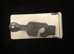 Vintage silver-tone rectangular belt buckle RARE