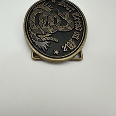 Don’t Tread On Me Belt Buckle Gadsden Snake Bronze Black Enamel VTG Patriotic
