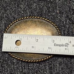 Oval Belt Buckle Blank Rope Edge Antique Bronze Finish QC11659 Western Craft