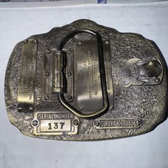 DURANGO & SILVERTON NARROW GAUGE RAILROAD SOLID BRASS BELT BUCKLE 1983
