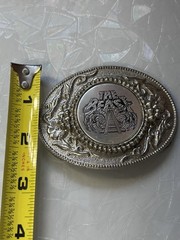 Rare Vintage Kings Island The Beast Roller Coaster Amusement Park Belt Buckle
