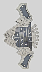 Bottle Opener Belt Buckle Cadillac Guns Mud Girls Silver Metal Halloween Cosplay