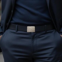 Croco Look Belt Buckle Rosepearl – Elegant Fashion Style with Elegant Texture