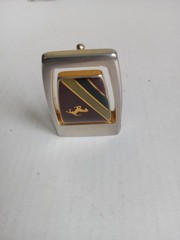 Rare 70s Ferrari Men&rsquo;s Metal Autogrip Belt Buckle Gold Black Red Car Geometric
