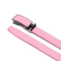 Fabio Valenti Ratchet Belt Dress with 1 3/8&Prime; Genuine Adjustable 46”, 2091pink