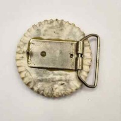 Moose Antler Belt Buckle Resin Leaf Inlay Artist from Montana Statement Men&rsquo;s