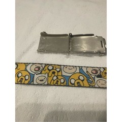 Cartoon Network Adventure Time belt Yellow & Blue silver color buckle waist 40.5