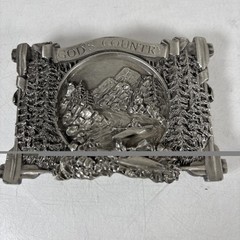 Vintage Bergamot Brass Works God&rsquo;s Country 1983 Belt Buckle H-86