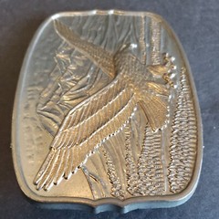 Vntg International Monetary Mint American Eagle Belt Buckle w/Box & Certificate.