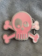 Belt buckle Pink Punk Rock Tattoo Skull Metal Fashion Belt Buckle