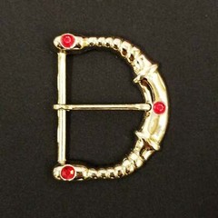 2&Prime; 50mm Exclusive Red Acrylic Jeweled Bright Finish Belt Buckle