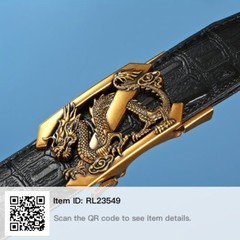 MEN&rsquo;S FASHION BELT, STYLISH DRAGON PATTERN DESIGN, DURABLE ALLOY