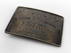 Vintage 1970&rsquo;s Budweiser Anheuser-Busch Belt Buckle 3”x2” Made in USA!