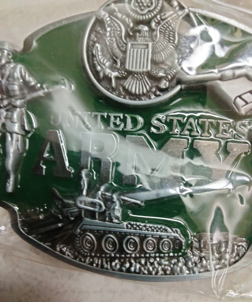 Glossy, Patriotic, U.S.A., U.S. Army theme metal belt Buckle, New!