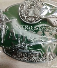 Glossy, Patriotic, U.S.A., U.S. Army theme metal belt Buckle, New!