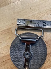 HY Capacity Belt Buckle Collector SOLID METAL Man Cave Patina Mahon Dist. BROKEN