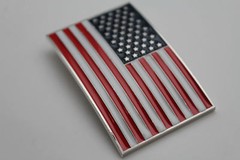 Men Women Belt Buckle Metal Silver United State America USA Flag Red Blue Unisex