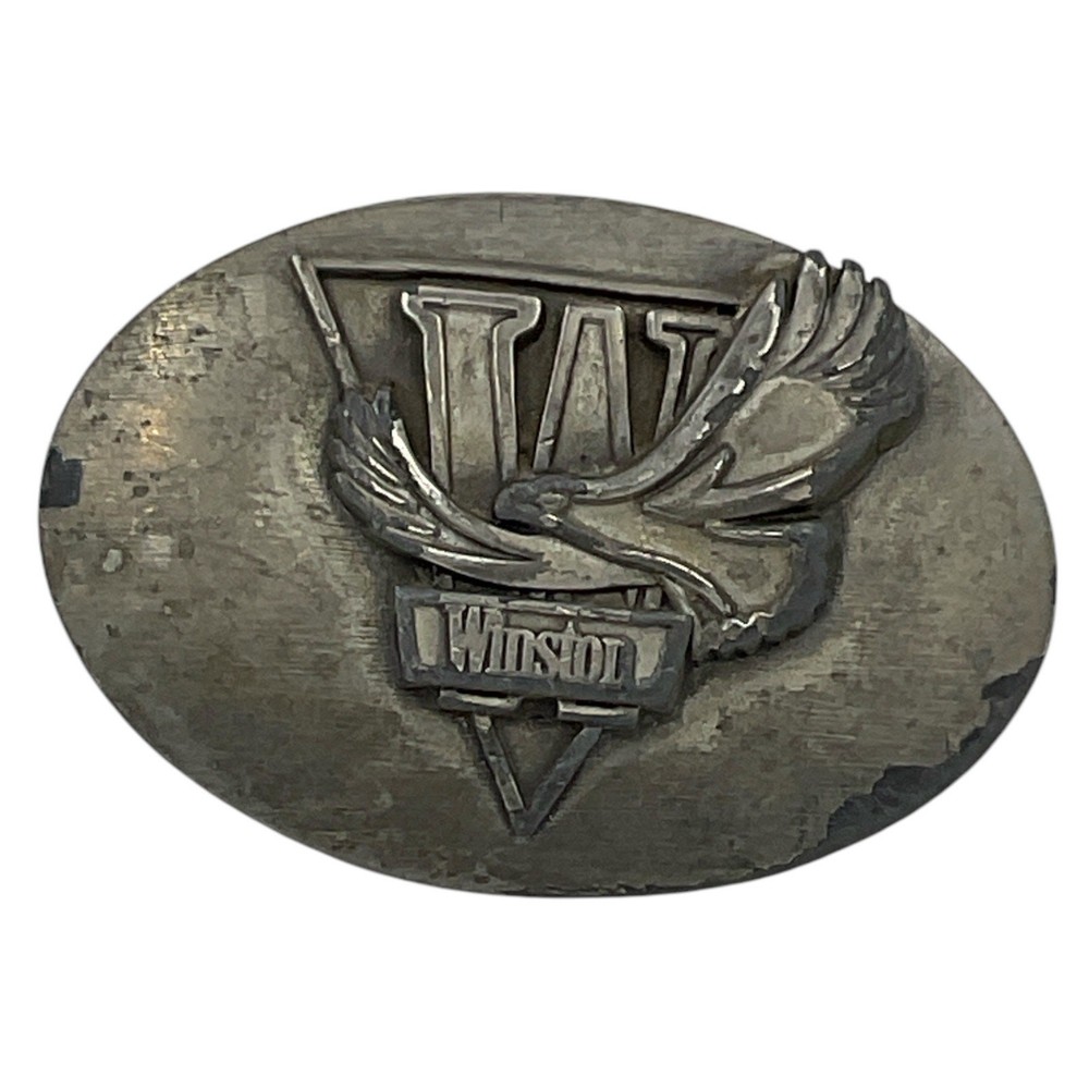 Winston Eagle Belt Buckle Mens Vintage Advertising Collectible Tobacciana