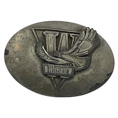 Winston Eagle Belt Buckle Mens Vintage Advertising Collectible Tobacciana