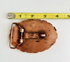 Vintage Copper BELT BUCKLE Racing Dirt Bike Motorcycle Chain Edge