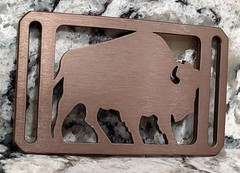 GRIP6 BELT BUCKLE – BUFFALO – BRONZE – 1.5 INCH WIDE