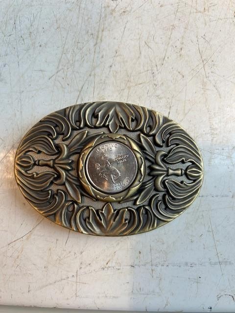 1890 Wyoming The Equality State 2007 Coin In Belt Buckle
