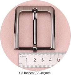 1.5 Inches (38-40 mm) Belt Buckle Single Prong Square Replacement Buckle for Men