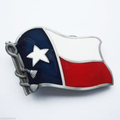 State of Texas TX Flag Metal Fashion Belt Buckle