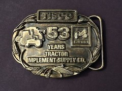 TISCO 53 Years Tractor Implement Supply Co Store Promo Belt Buckle