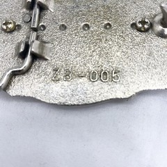Vintage Western Belt Buckle Buffalo Nickel Metal ZB-005 3×2” Silver Toned USA
