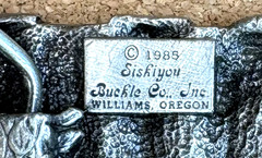 SOLID PEWTER BELT BUCKLE, « GOLF » 3-D DESIGN, SISKIYOU BUCKLE CO. 1985